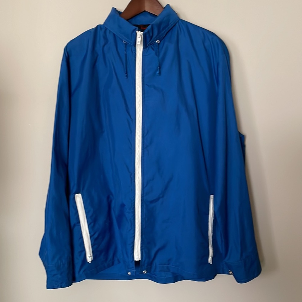 Vintage Simpson sears casual shop blue nylon men’s jacket